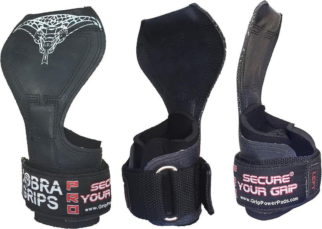 Cobra Grips Weight Lifting Gloves with Adjustable Neoprene Padded Wrist Wraps - Heavy Duty Alternative to Power