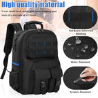 Tool Backpack for Men with Removable Tool Organizer, Black&Blue