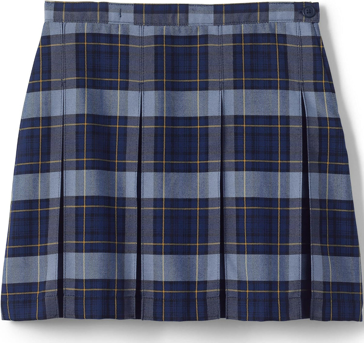 School Uniform Girls Plaid Box Pleat Skirt Top of the Knee