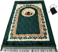 Prayer Rug Muslim Prayer Mat Islamic - Very Thick Prayer Rug Sajadah for Men Women with Islam Prayer Beads for Eid