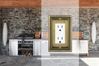 Sunken Pearls Heavy-Duty 1 GFI Rocker Wall Plate, Antique Brass, 2 Pack
