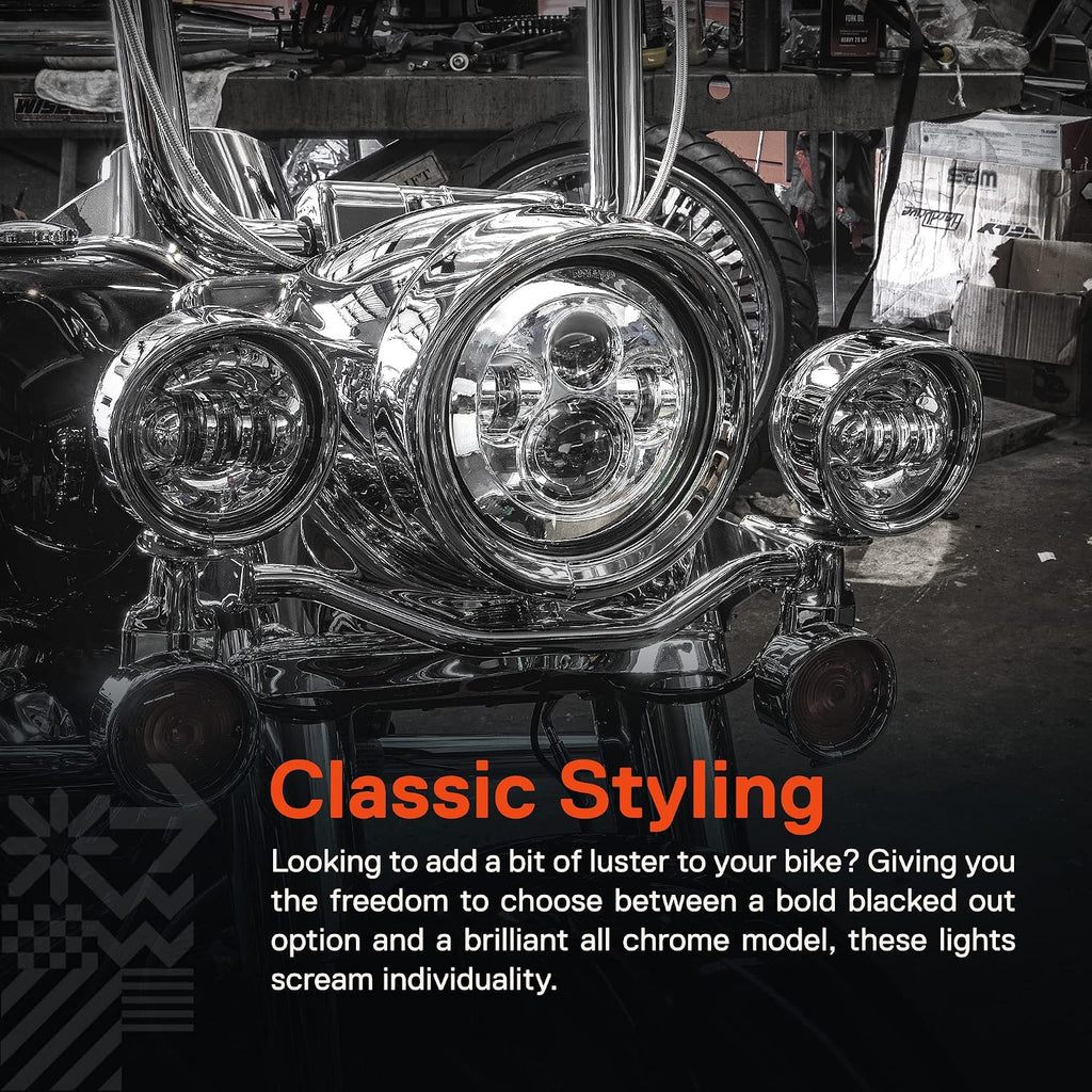 TRUE MODS 7 Inch Halo LED Headlight for Harley Davidson Daymaker Motorcycle