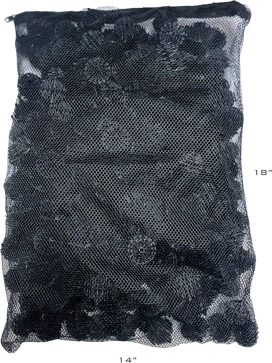 300 Count 1.5 Inch Large Bio Balls Filter Media - Includes 18x14 Mesh Bag with Easy Access Zipper - Perfect Bio Balls