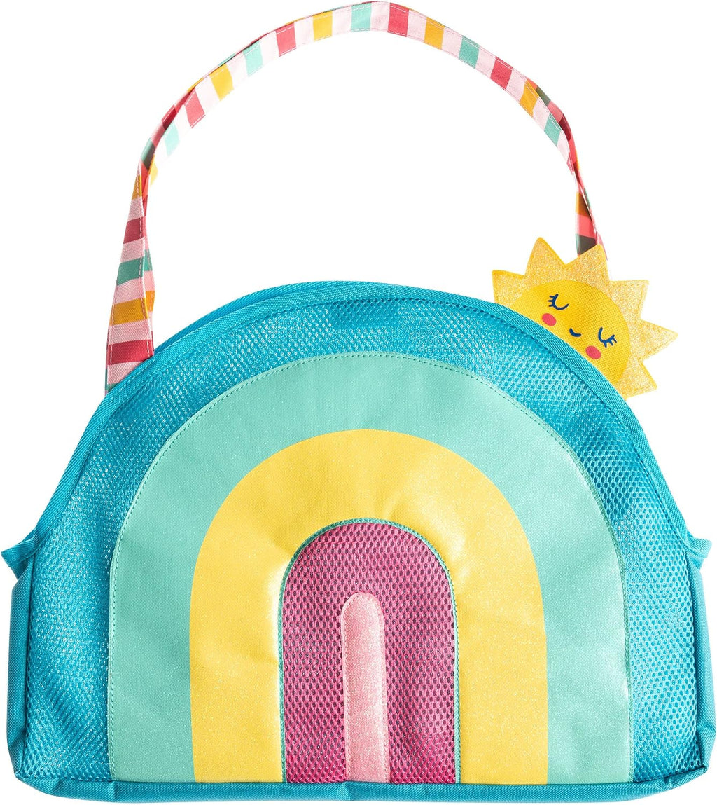 Beach Tote with Sand Toys - Toddler and Baby Beach Toys, Travel Friendly Beach Set, 6 Piece Beach Play Set, Beach Bag