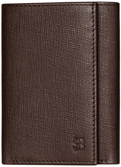 Trifold Wallet for Men - RFID Blocking Full Grain Leather, 11 Card Slots & ID Window, Slim Everyday Carry, Durable