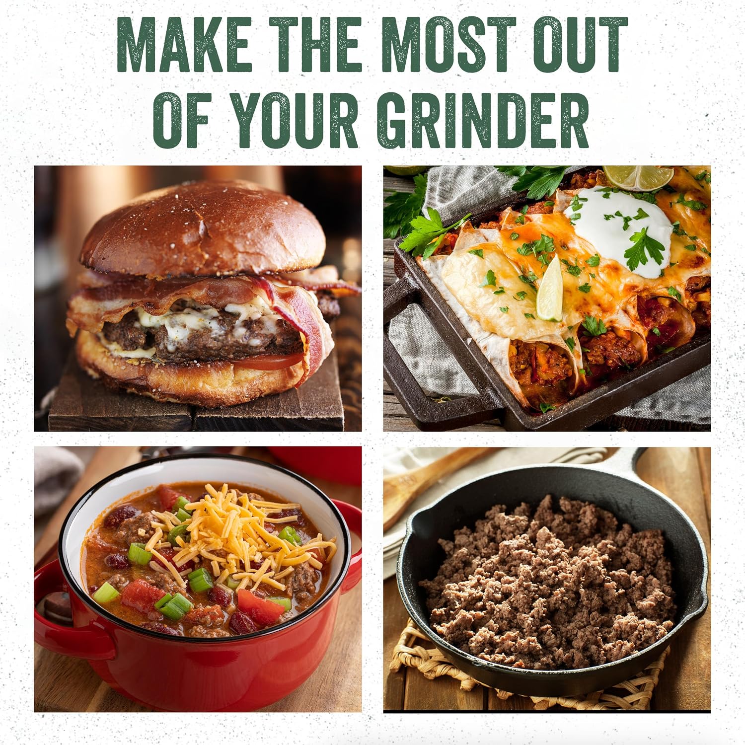 Products BigBite #8 Meat Grinder, Electric Meat Grinder