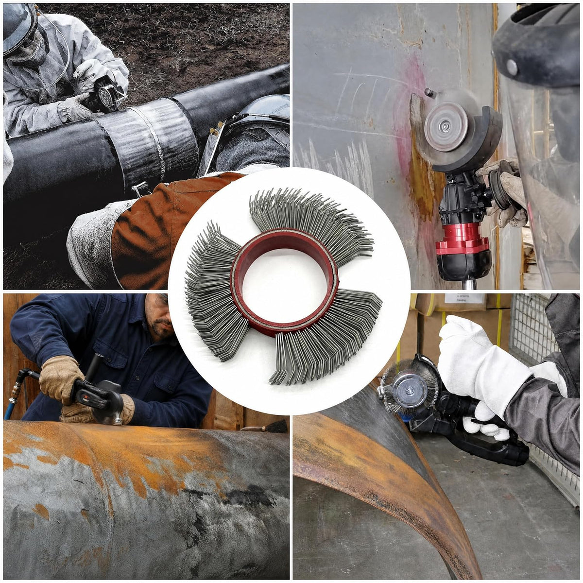 Abrasive Wire Wheel Belts, 23mm Bristle Blasting Wheels, 1PCS