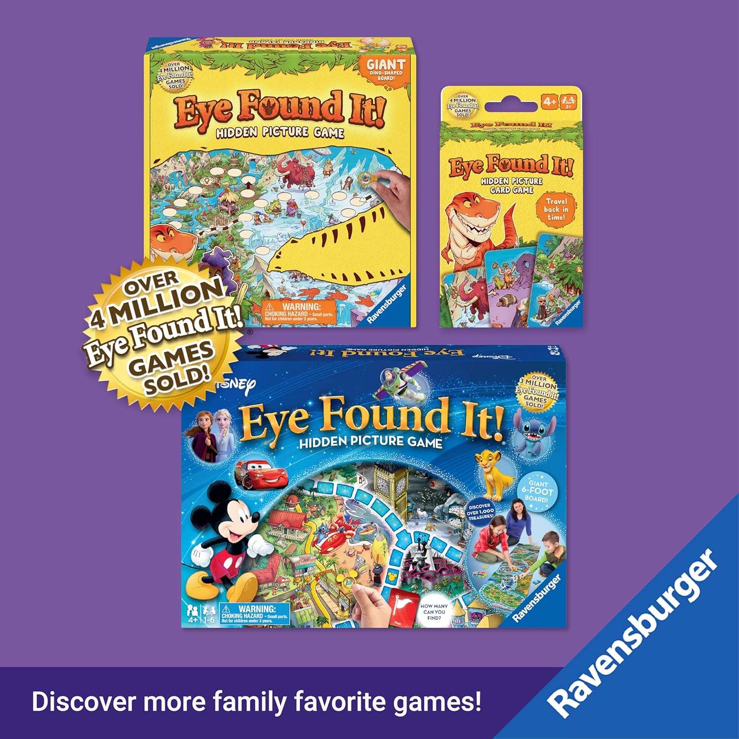 Ravensburger Eye Found It! World of Disney Card Game - Fun and Educational Spot It for Toddlers, Preschoolers, Boy