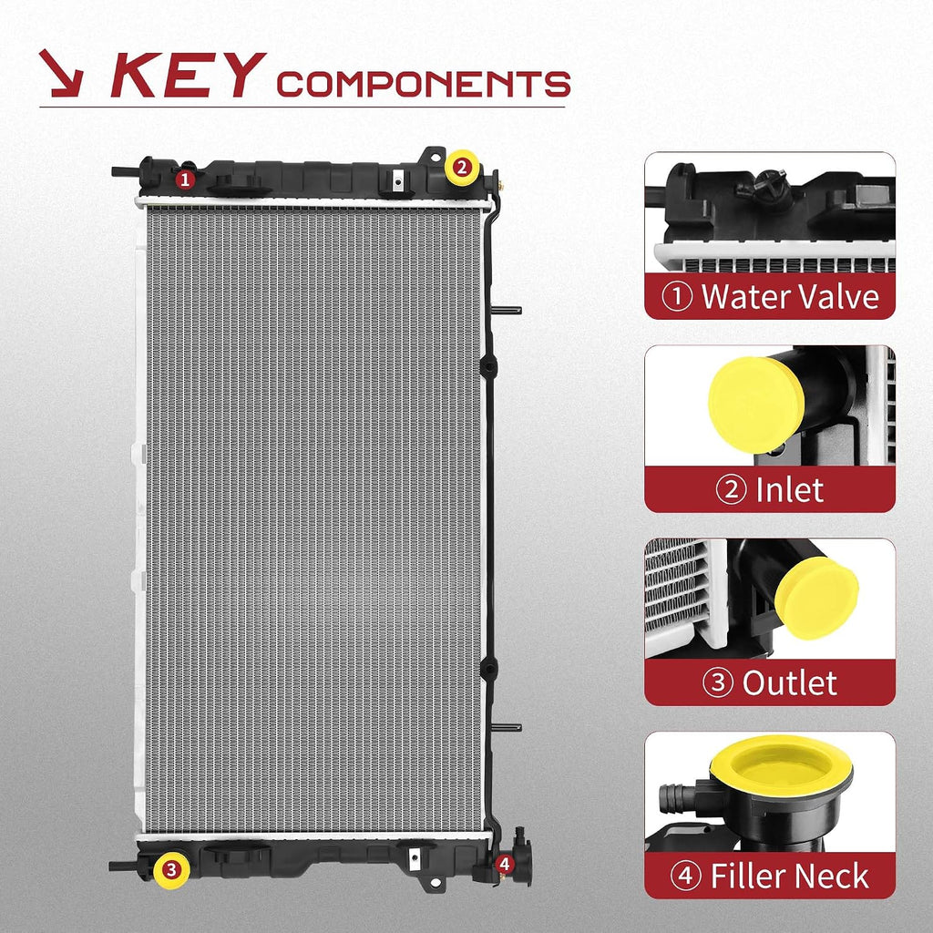 YITAMOTOR Replace Radiator Compatible with 2005-2007 Dodge Grand Caravan