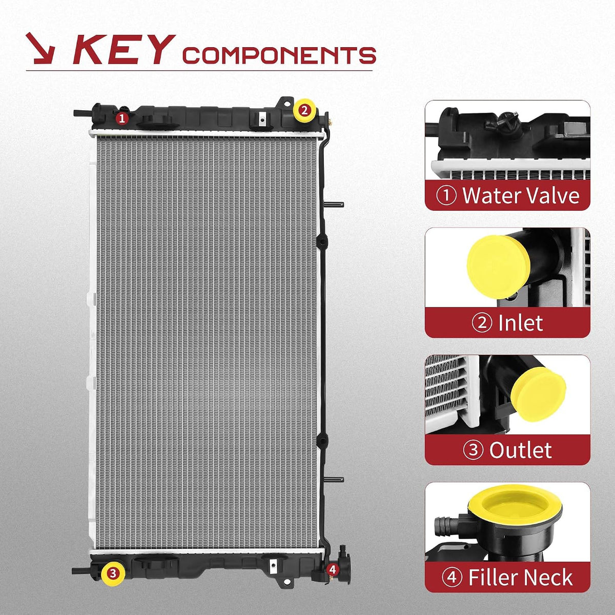 YITAMOTOR Replace Radiator Compatible with 2005-2007 Dodge Grand Caravan
