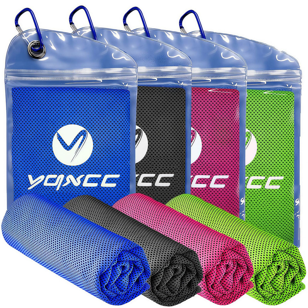 4 Pack Cooling Towels, 40"x12", Ice Cool Towels for Neck & Face