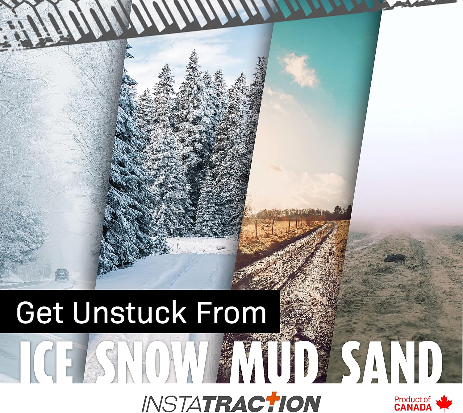 Offroad Snow Chains Alternative Traction Device For Semis & Large Trucks Easy Setup With Durable Strap & Chain Design