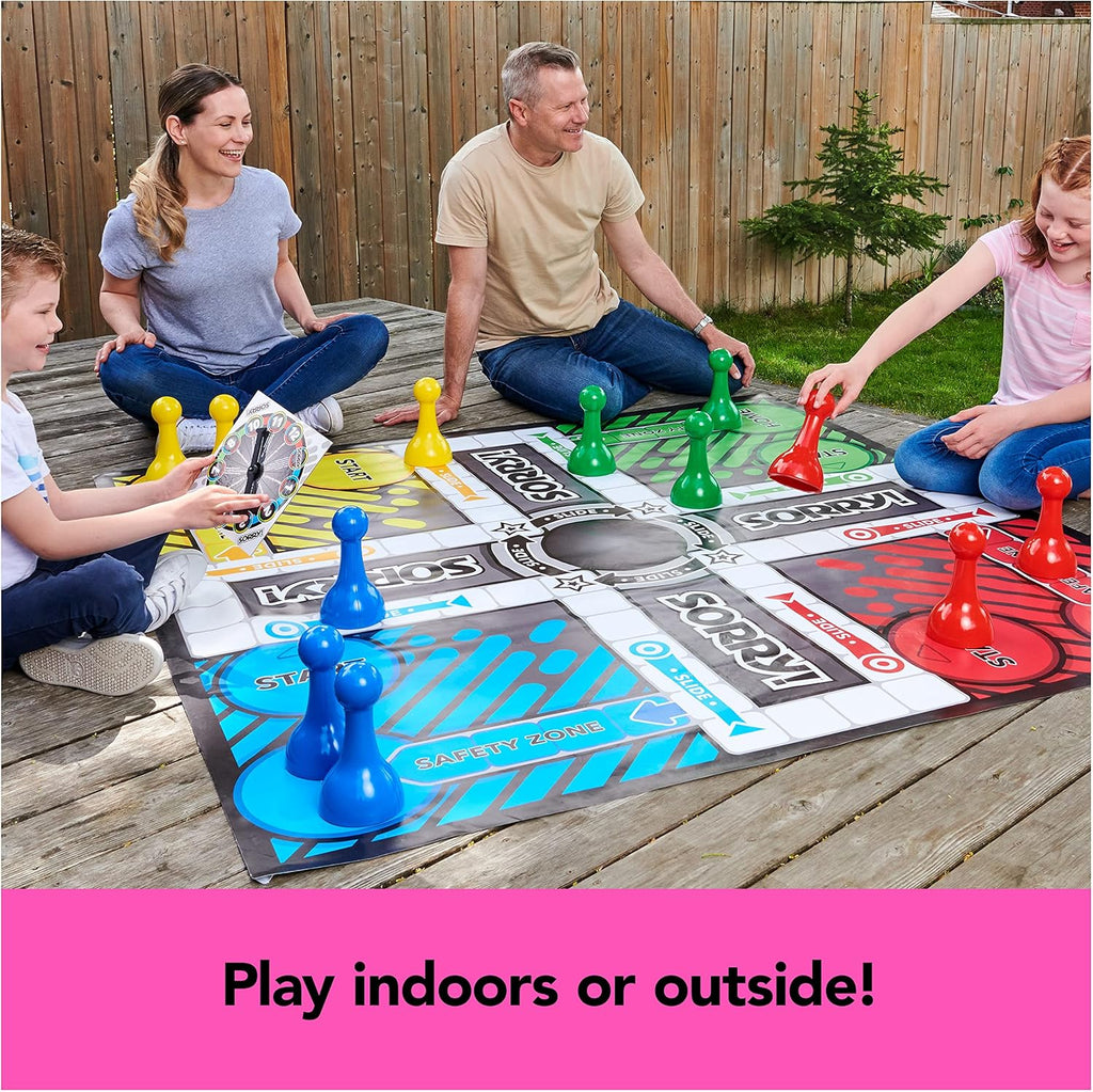 Giant Sorry Classic Family Board Game Indoor Outdoor Retro Party Activity Summer Toy with Oversized Gameboard