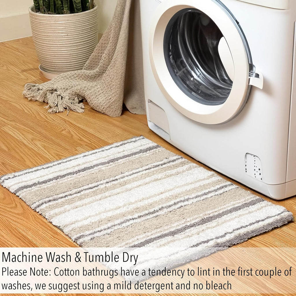 Maui Bath Mat, Set of 2 Bath Rugs (17 Inches x24 Inches & 21 Inches x34 Inches) | Non Slip Bathroom Rug, Machine