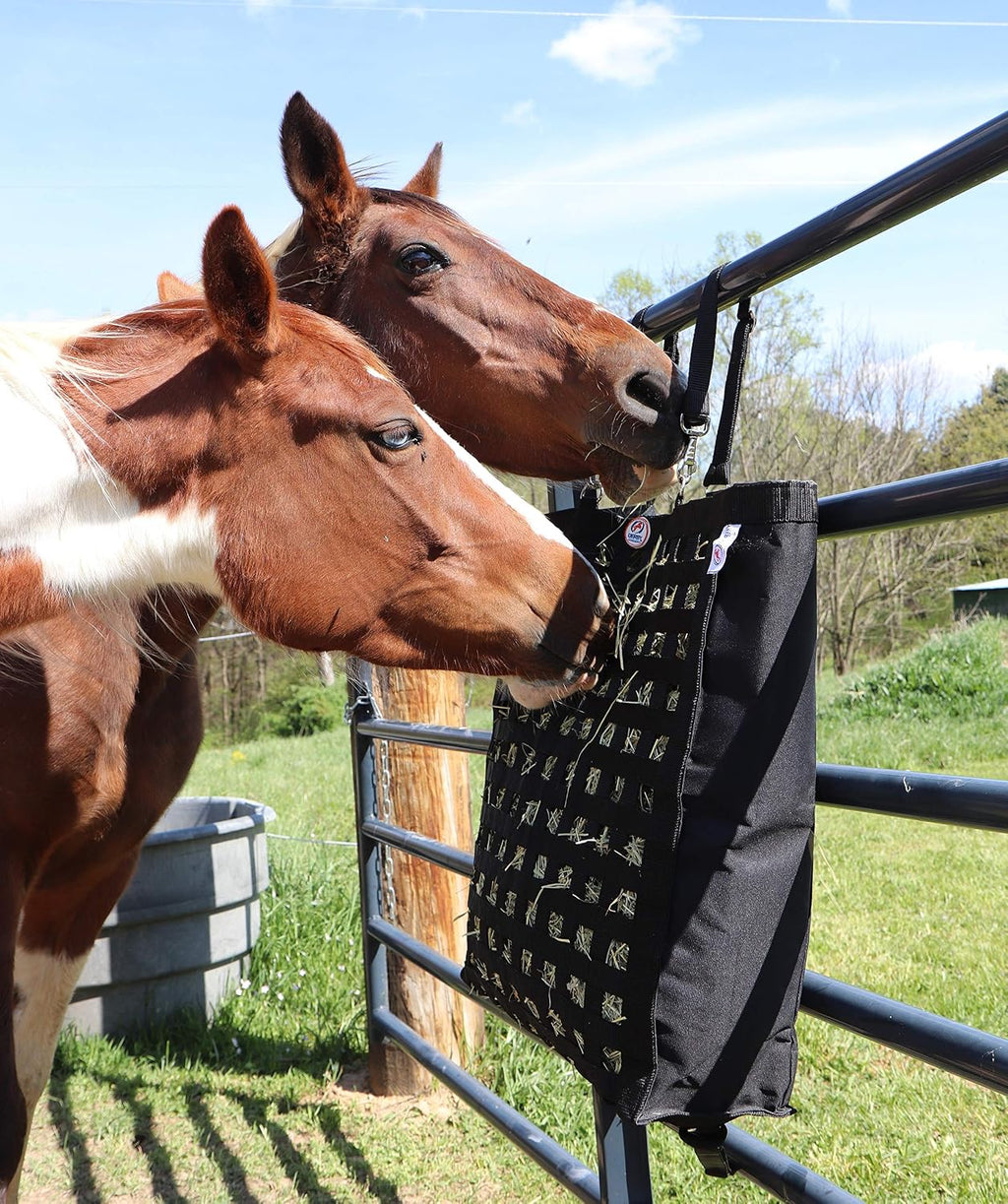 Ultra Slow Feeder Horse Hay Bag with Super Tough Bottom and 6 Month Warranty