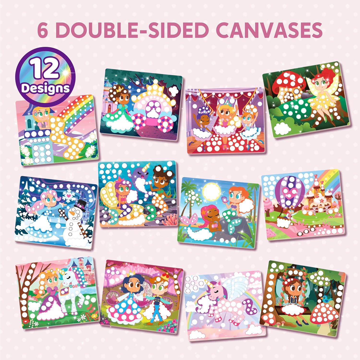 Dot Art Kit for Kids, No Mess Sticker for Toddlers 3-7, Craft Kits, DIY Creative Activity, Travel Toy, Birthday
