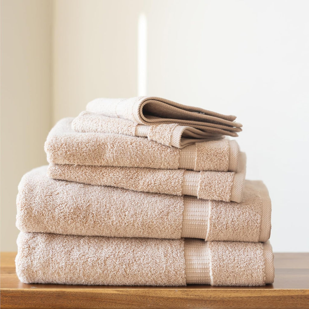 100% Turkish Cotton Bathroom Towel Set of 6-Piece, Taupe | 630 Gsm Thick Super Soft Highly Absorbent 2 Bath + 2 Hand