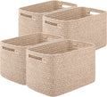 Storage Baskets for Organizing, Woven Decorative Baskets for Shelves - Books, Towels, and Clothes, Cotton Rope Toy