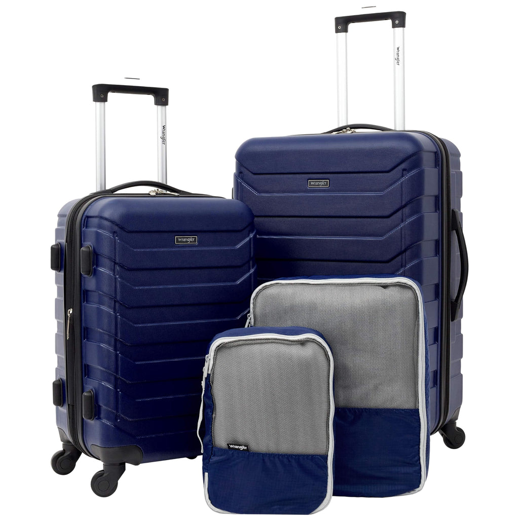 4 Piece Miami Luggage and Packing Cubes Set, Blue