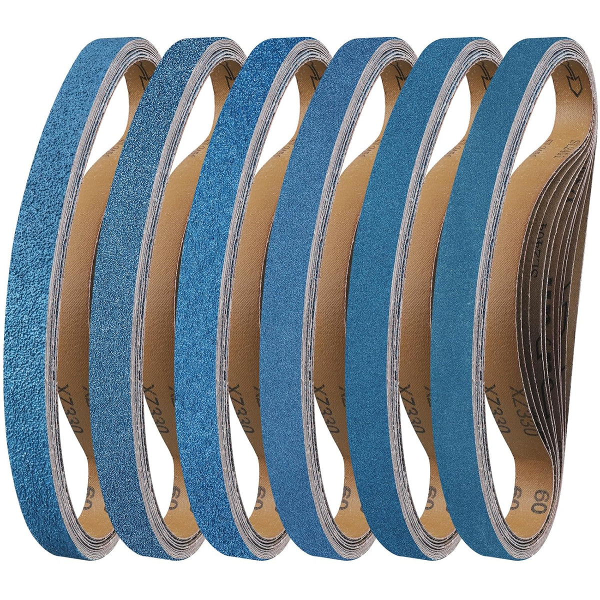 12-Piece Premium 1 x 42 Inch Zirconia Sanding Belts 40-400 Grit