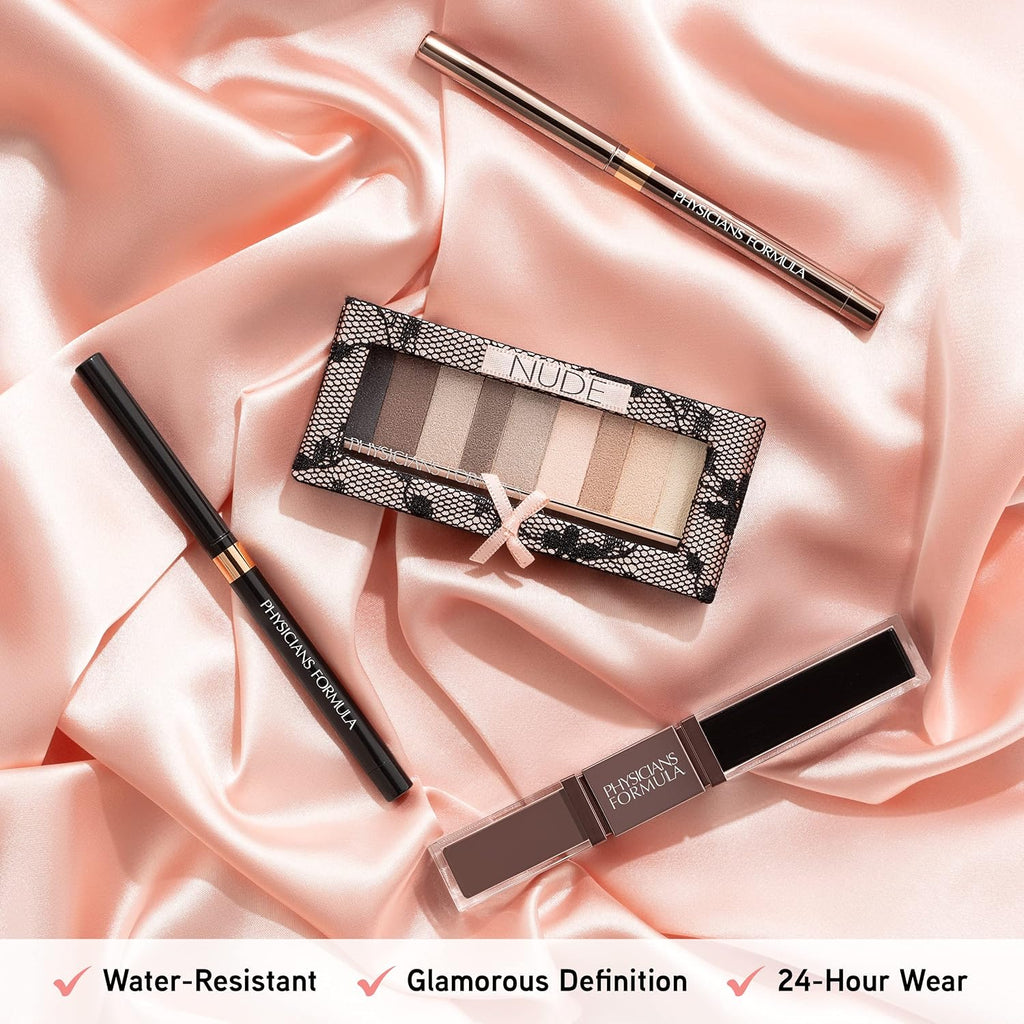Shimmer Strips Custom Eye Enhancing Kit with Eyeshadow, Eyeliner & Mascara, Nude & Murumuru Butter Eyeshadow Palette