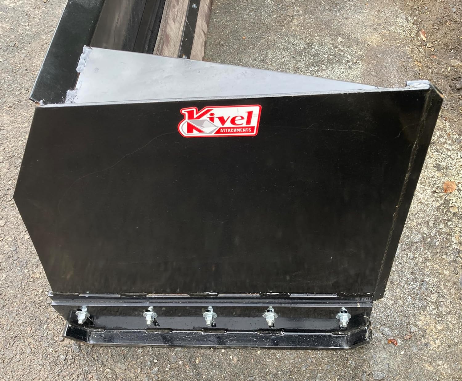 HD Kivel 84" Snow Pusher w/Rubber Edge for Tractor/Skid Steer-7ftSnowBox | Skid Steer Mount Material Handling Attachment
