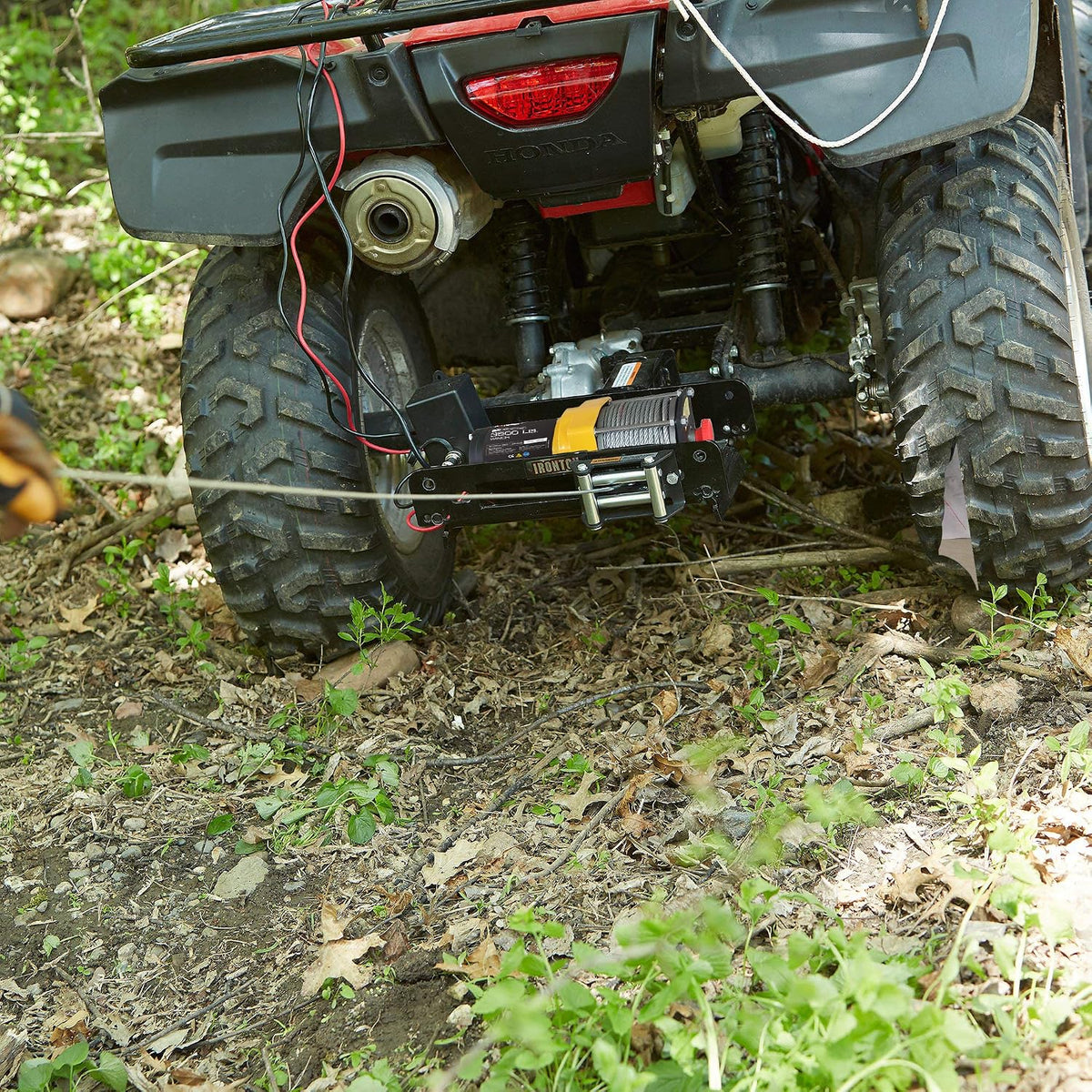 3500lb. ATV/UTV Electric Winch,with Roller Fairlead, Mount Plate