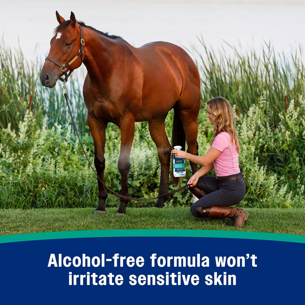 Nature’s Defense Botanical Fly Repellent Spray for Horses, 32 oz