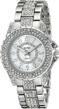XOXO Silver-Tone Rhinestone Bracelet Watch – Elegant Analog Quartz Timepiece, Sparkling Crystal Accents, Durable