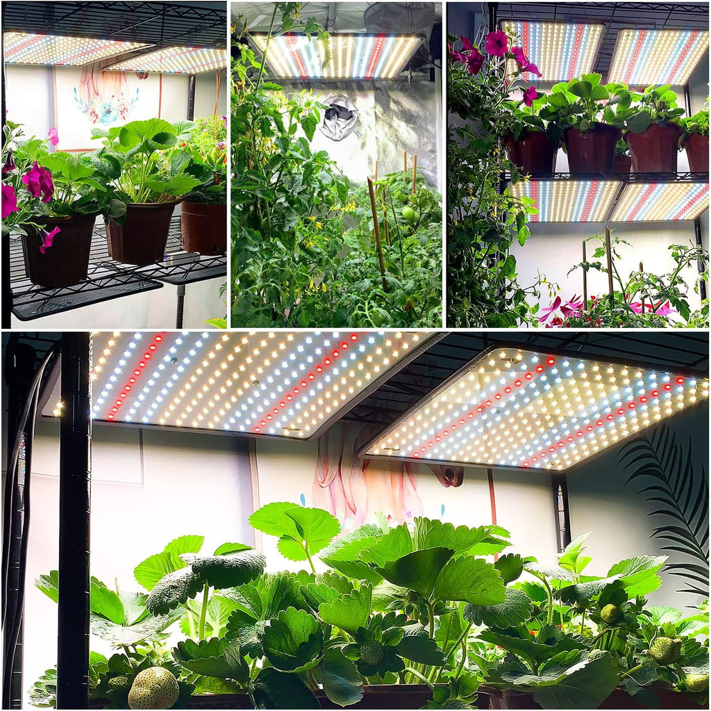 Grow Light, (2-Pack) 200W LED Grow Lights for Indoor Plants Full Spectrum Plant Growing Lamps for Seedling Veg and Bloom