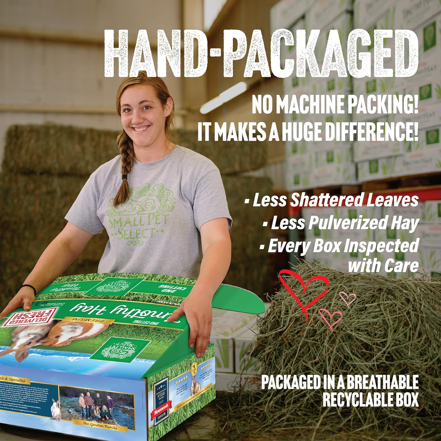 2nd Cutting Perfect Blend Timothy Hay Pet Food for Rabbits, Guinea Pigs, Chinchillas and Other Small Animals, Premium