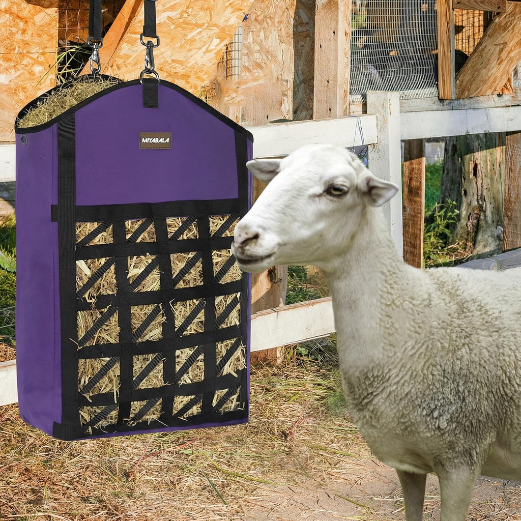 Ultra Slow Feed Horse Hay Bag Net Front, 3Pack (1 Black +2 Purple)