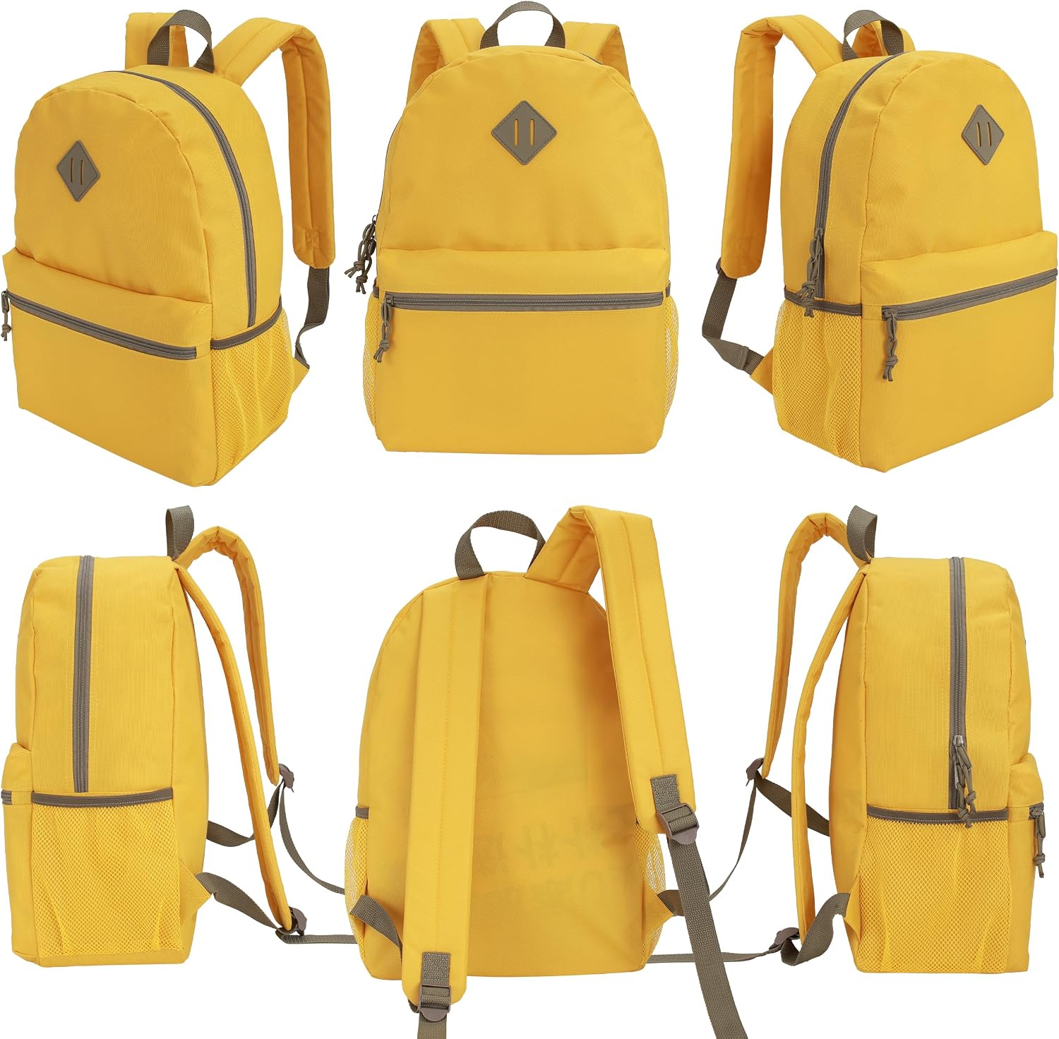 24-Pack 17" Bulk Backpacks for School, Assorted 12 Colors, Durable Bookbags for Students, School Drives, Donations