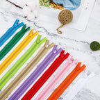 200 Pcs Nylon Invisible Zippers, 25 Assorted Colors