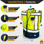 SHERIFF & SPECIALIST Safety Vest Class 2 ANSI OSHA Hi Vis Vest