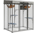 Large Outdoor Catio Cat Enclosure, 63''W Metal Cat Patio Waterproof
