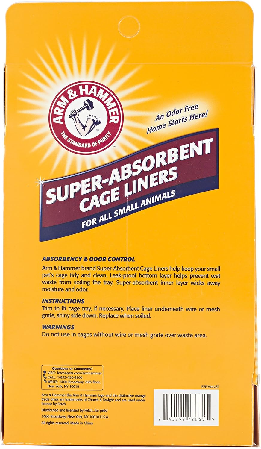 Super Absorbent Cage Liners for Guinea Pigs, Hamsters, Rabbits & Small Animals, Odor Control Cage Tray Liners for