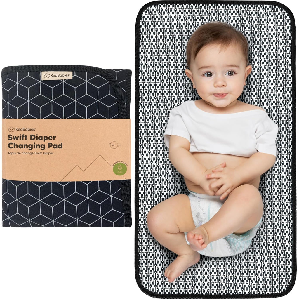 Portable Diaper Changing Pad, Easy Wipe Clean - Foldable Waterproof Baby Changing Mat for Diaper Bag, Compact
