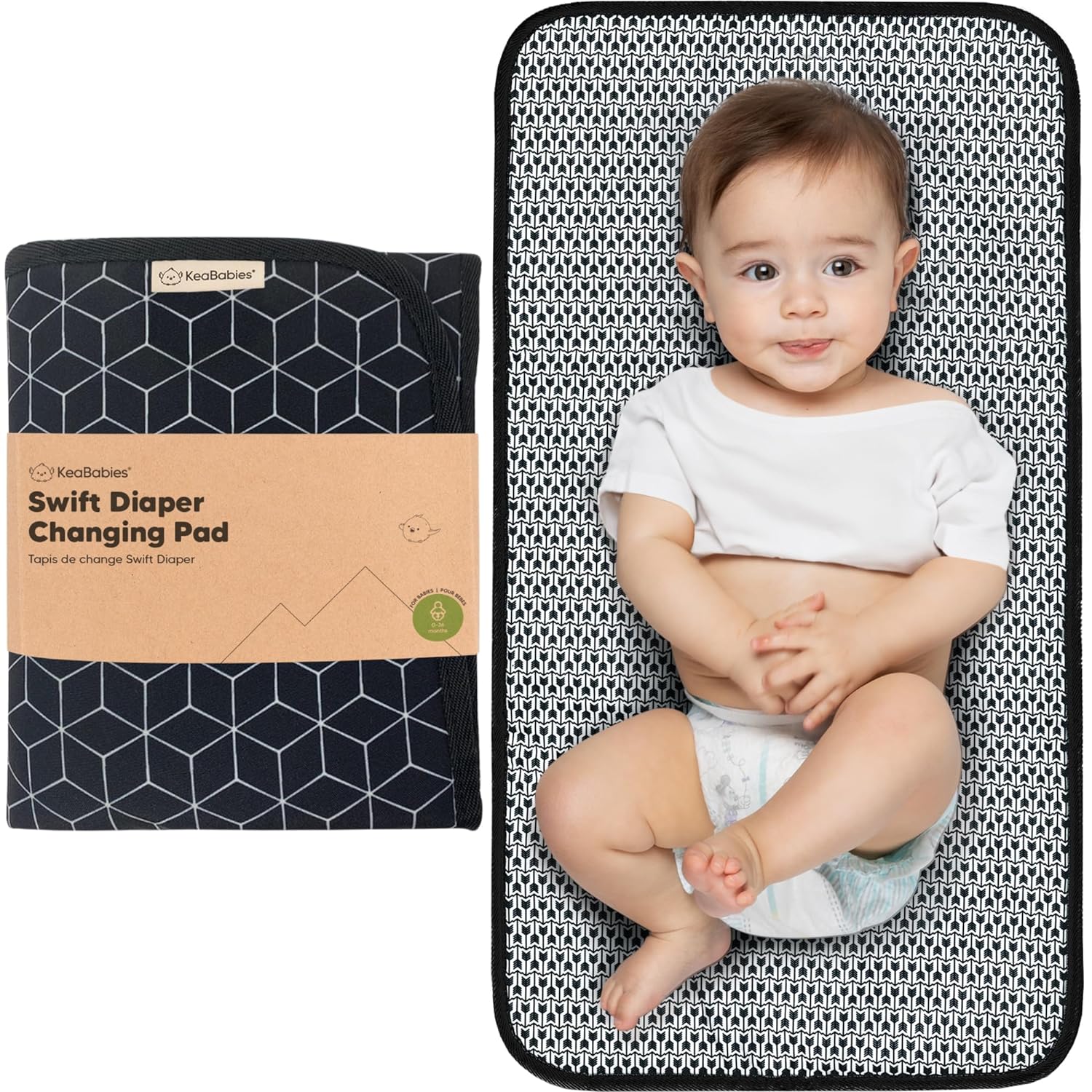Portable Diaper Changing Pad, Easy Wipe Clean - Foldable Waterproof Baby Changing Mat for Diaper Bag, Compact
