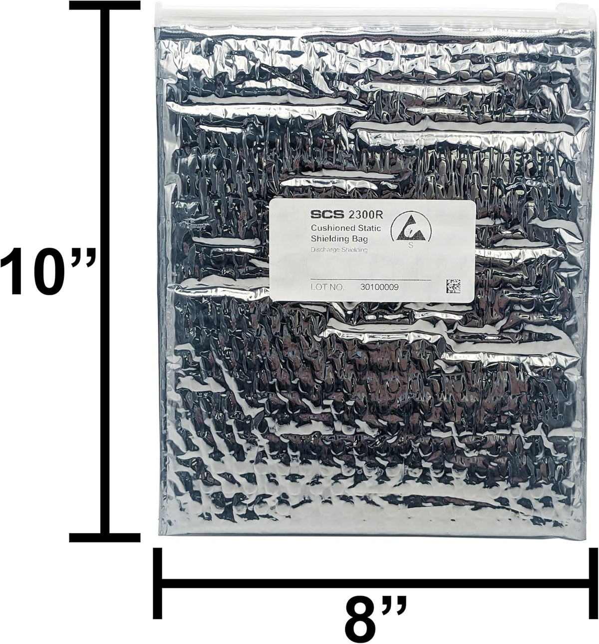 10 Pack 8" x 10" Cushioned Static Shielding Bags - Resealable Lightweight ESD Protective Anti-Static Packaging, Made