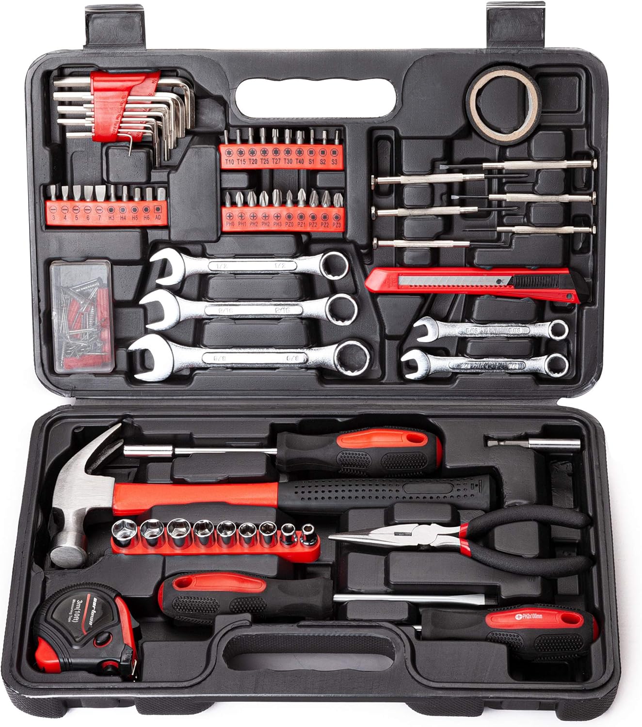 148 Piece Automotive and Household Tool Set Perfect for Car Enthusiasts and DIY Home Repairs