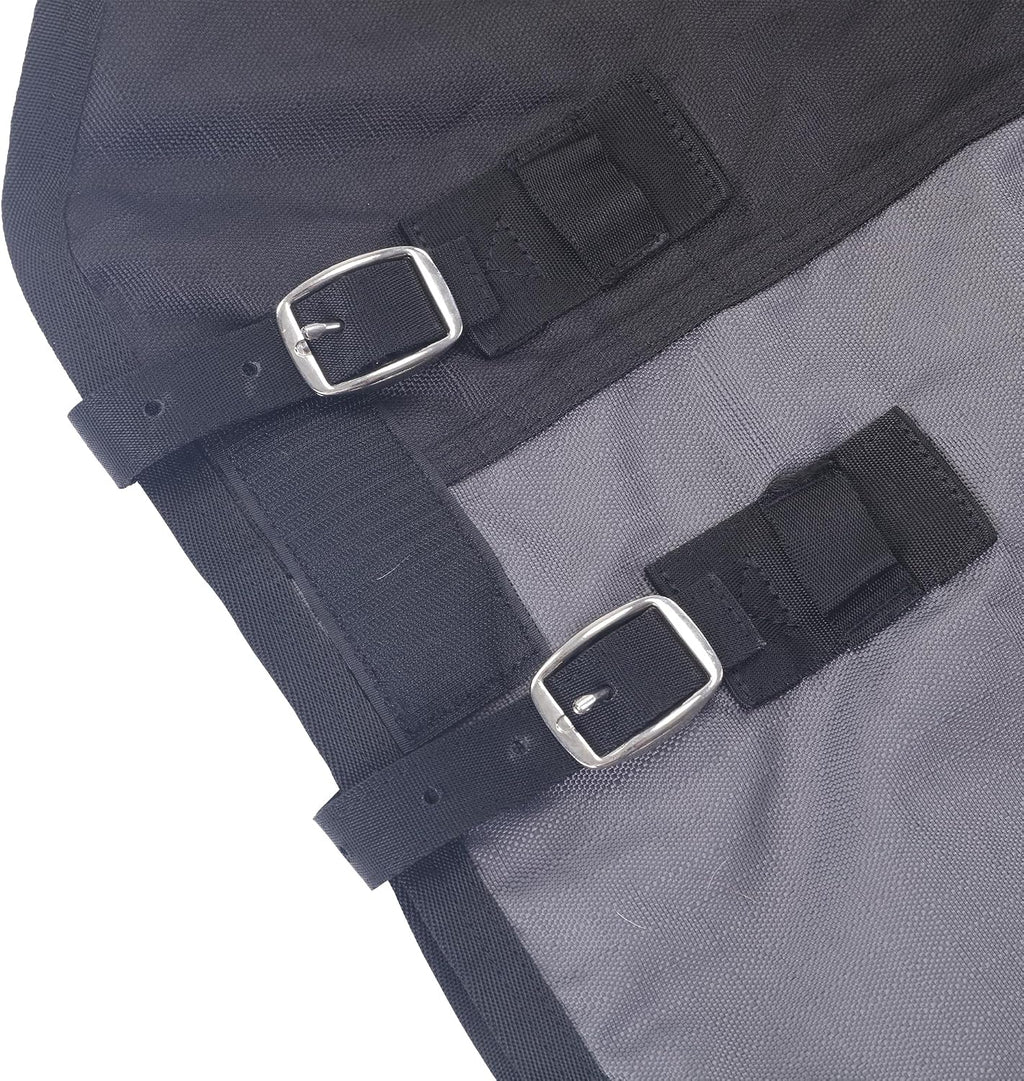 1200D Horse Blanket Waterproof Breathable Turnout (no Filling) Standard Neck Horse Sheet Black Grey 69IN