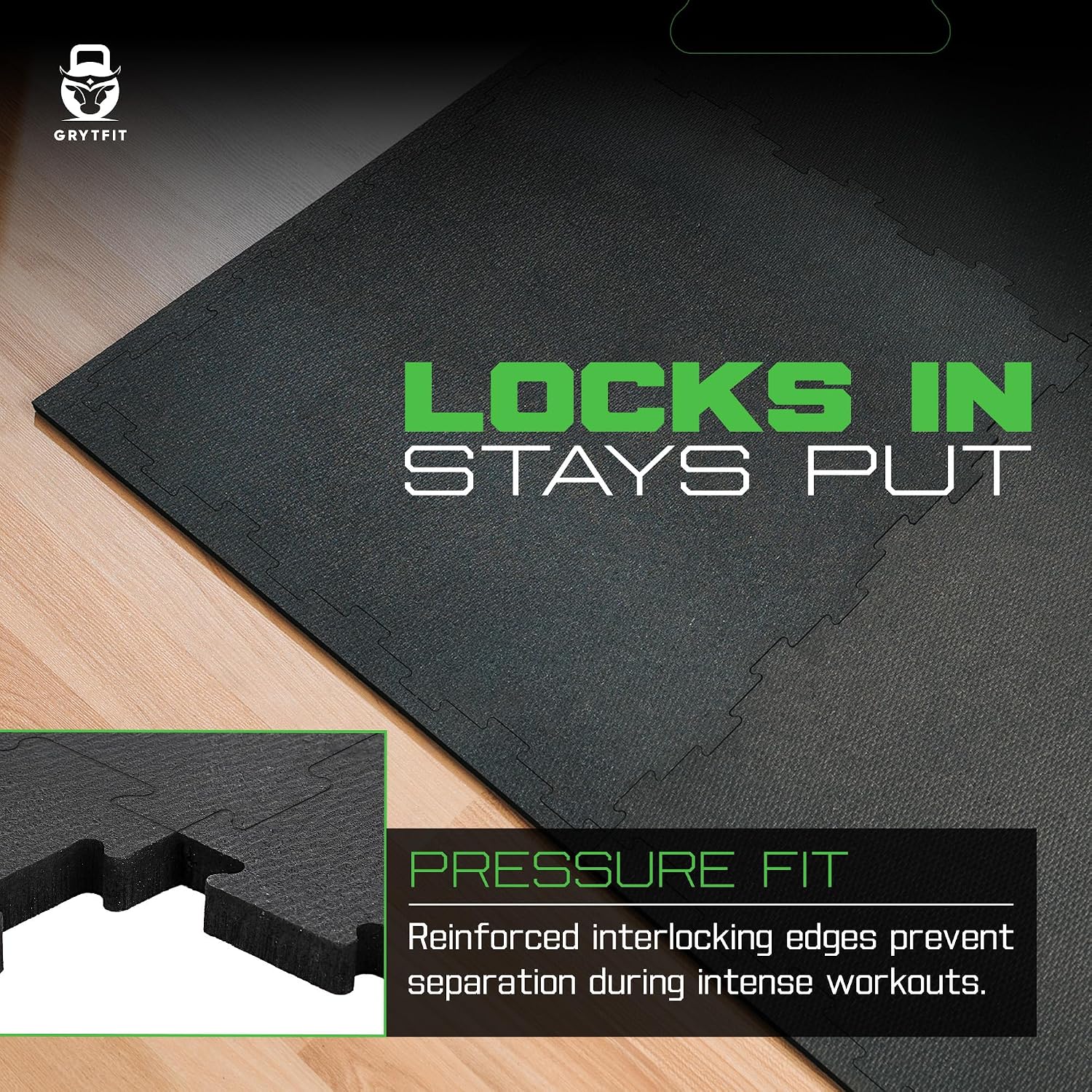 Interlocking Rubber Floor Tiles – Heavy Duty 100% Rubber Gym Flooring for Home Gym, Garage, Workout Room, Equipment