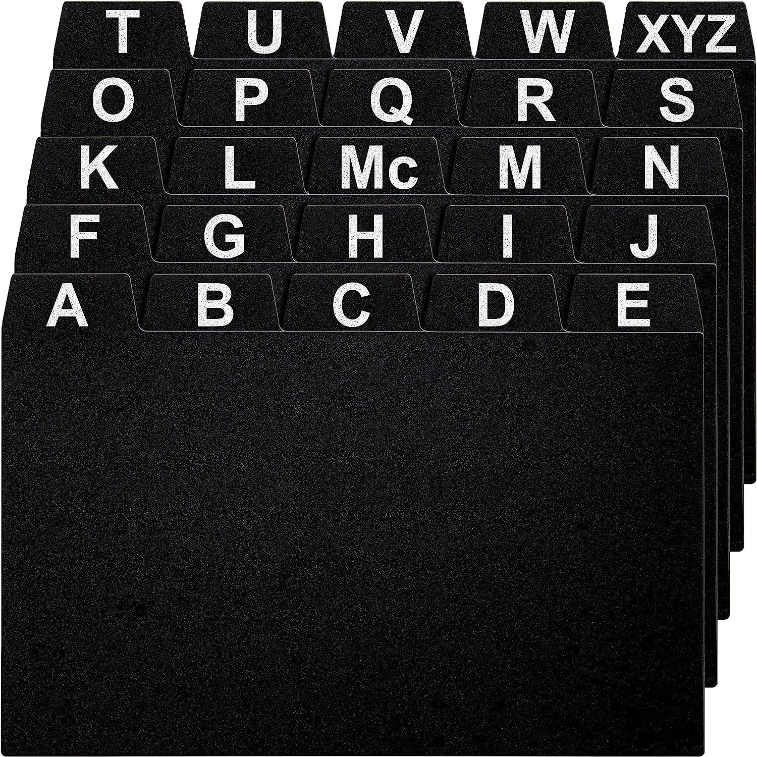 Alphabetical Index Card Dividers 4x6, 25 Index Card Box Dividers with Tabs | Sturdy Plastic Recipe Box Dividers 4x6