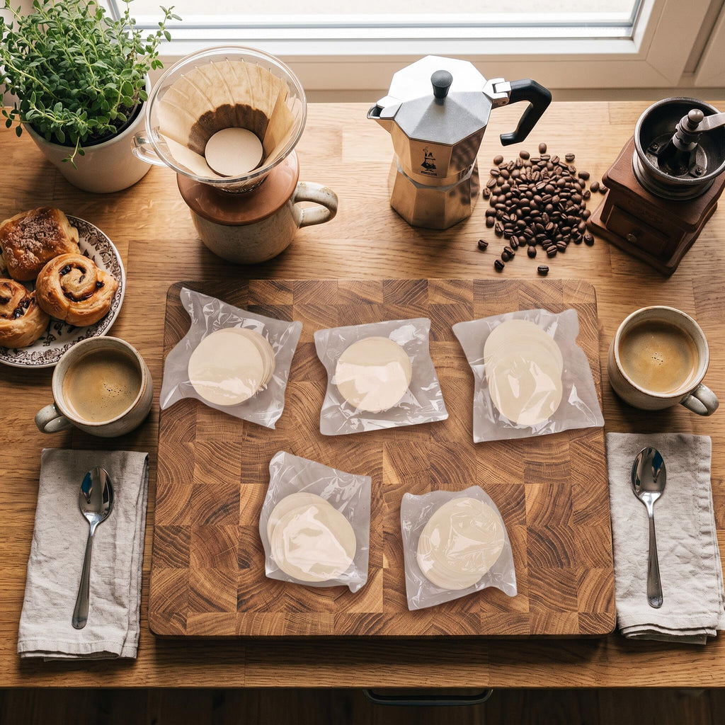 Unbleached Coffee Filter Papers for Home Office Brewing, 500PCS