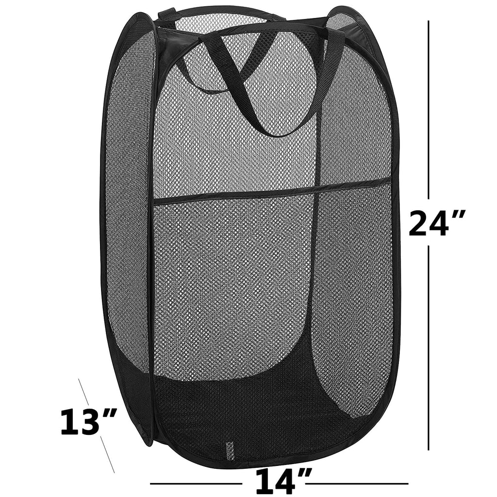 2 pop-up Laundry Hamper，Foldable mesh Laundry Baskets (Each with 2 Reinforced Handles)…