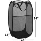 2 pop-up Laundry Hamper，Foldable mesh Laundry Baskets (Each with 2 Reinforced Handles)…