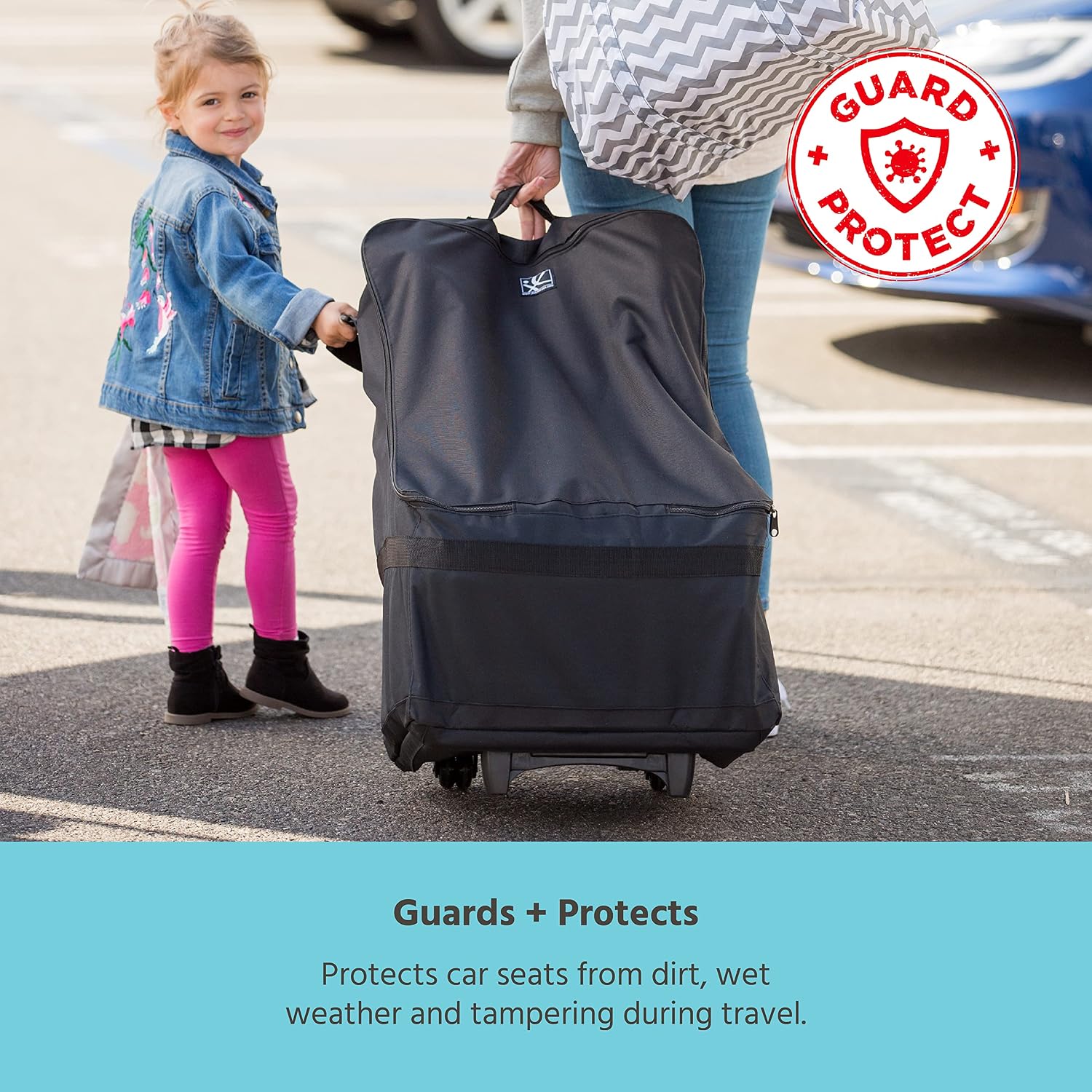 Wheelie Car Seat Bag - Travel Bag for Airplane, Fits Most Baby & Infant Car Seats, Boosters, & Carriers, Airport