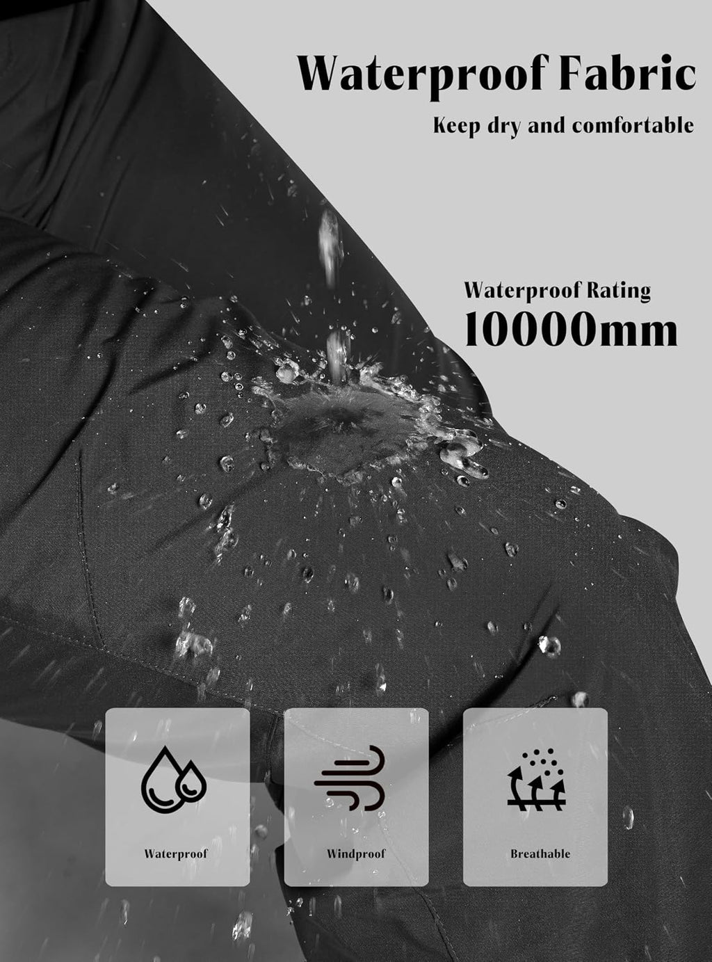 Boys Ski Pants Winter Snow Bibs Kids Insulated Snowboarding Overalls | Waterproof,Front zipper fly design,Built-in