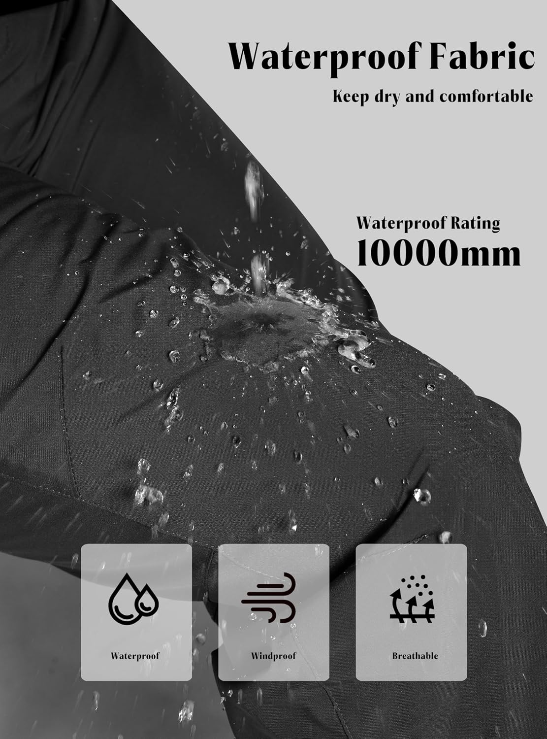 Boys Ski Pants Winter Snow Bibs Kids Insulated Snowboarding Overalls | Waterproof,Front zipper fly design,Built-in